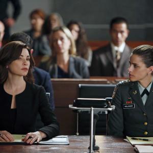 Still of Julianna Margulies and Amanda Peet in The Good Wife 2009