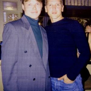 William S McIntire and Barry Pepper at the wrap party for 61