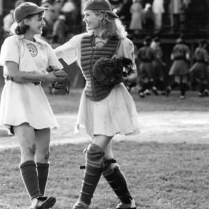 Still of Geena Davis and Lori Petty in A League of Their Own 1992