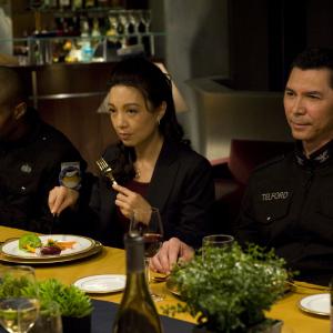 Still of Lou Diamond Phillips and Ming-Na Wen in SGU Stargate Universe (2009)