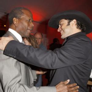 Sidney Poitier and Robert Rodriguez at event of Grindhouse (2007)