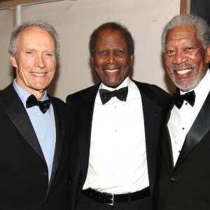 Clint Eastwood Morgan Freeman and Sidney Poitier