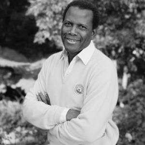 Sidney Poitier at his home in Beverly Hills CA