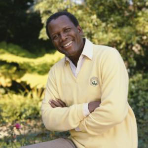 Sidney Poitier at his home in Beverly Hills CA