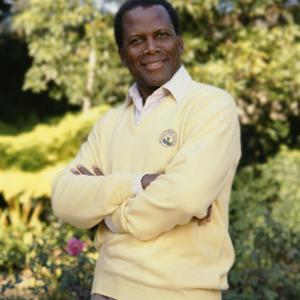 Sidney Poitier at his home in Beverly Hills, CA