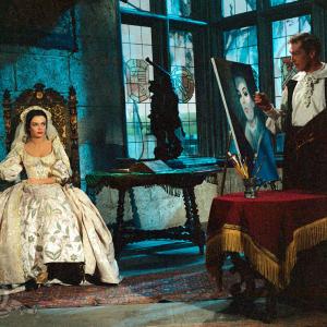 Still of Vincent Price and Barbara Steele in Pit and the Pendulum 1961