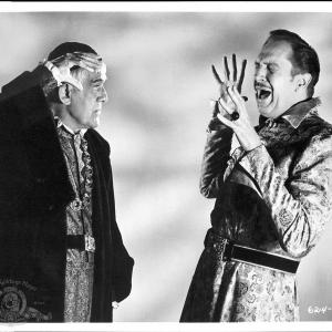 Still of Boris Karloff and Vincent Price in The Raven 1963