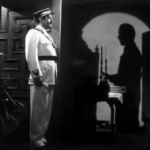 Casablanca Claude Rains and Humphrey Bogarts shadow 1942 Warner Bros