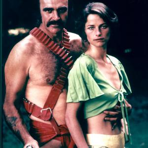 Still of Sean Connery and Charlotte Rampling in Zardoz (1974)