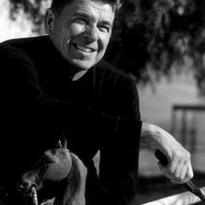 Ronald Reagan at his ranch in the Santa Monica Mountains