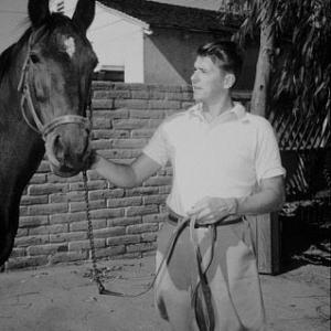 Ronald Reagan at his ranch in Northridge California C 1948