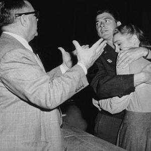 John Loves Mary Ronald Reagan Patricia Neal and Director David Butler 1948 Warner Bros