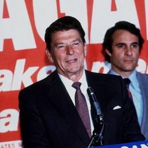 Ronald Reagan campaigning for president