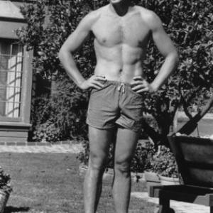 Christopher Reeve at home in Beverly HillsCA