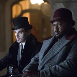 Still of Jonathan Rhys Meyers and Nonso Anozie in Dracula (2013)