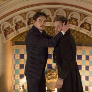 Still of Jonathan Rhys Meyers and Alec Newman in Dracula (2013)