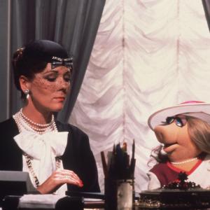 Still of Frank Oz Jim Henson and Diana Rigg in The Great Muppet Caper 1981