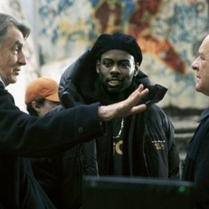 Anthony Hopkins Chris Rock and Joel Schumacher in Bad Company 2002