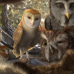 Still of Geoffrey Rush Jim Sturgess David Wenham and Emily Barclay in Legend of the Guardians The Owls of GaHoole 2010