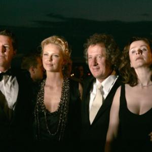 Charlize Theron Geoffrey Rush Emily Watson and Stephen Hopkins at event of The Life and Death of Peter Sellers 2004