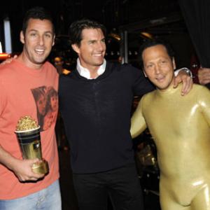 Tom Cruise, Adam Sandler and Rob Schneider at event of 2008 MTV Movie Awards (2008)