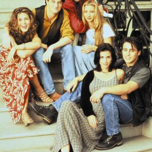 Still of Jennifer Aniston, Courteney Cox, Lisa Kudrow, Matt LeBlanc, Matthew Perry and David Schwimmer in Draugai (1994)