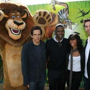 Jada Pinkett Smith, Chris Rock, David Schwimmer and Ben Stiller at event of Madagaskaras 2 (2008)