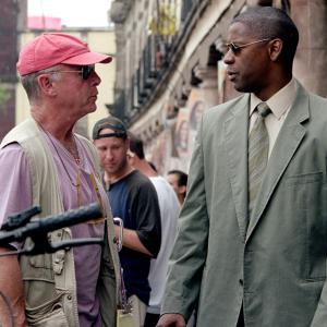 Still of Denzel Washington and Tony Scott in Degantis zmogus (2004)