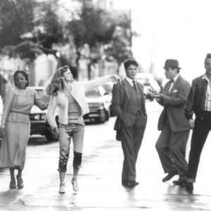 Still of Robert Downey Jr Charles Grodin Kyra Sedgwick Tom Sizemore and Alfre Woodard in Heart and Souls 1993