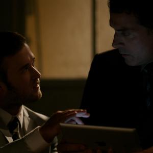 Still of Rufus Sewell and Haley Joel Osment in Ill Follow You Down 2013
