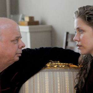 Still of Wallace Shawn and Lisa Joyce in A Master Builder (2013)