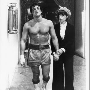 Still of Sylvester Stallone and Talia Shire in Rocky (1976)