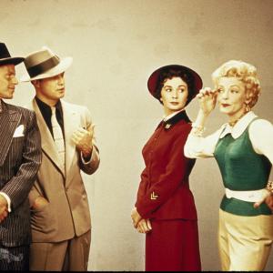 Still of Marlon Brando Frank Sinatra Jean Simmons and Vivian Blaine in Guys and Dolls 1955