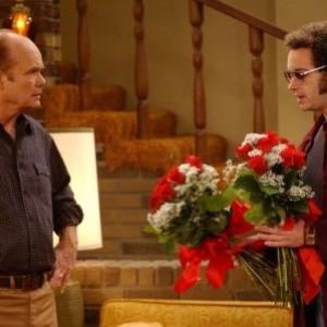 THAT '7Os SHOW: Red (Kurtwood Smith, L) teaches Hyde (Danny Masterson, R) the importance of stockpiling gifts for Valentine's Day in the 