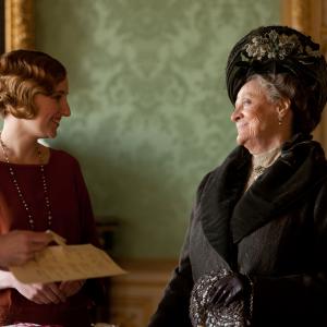 Still of Maggie Smith and Laura Carmichael in Downton Abbey (2010)