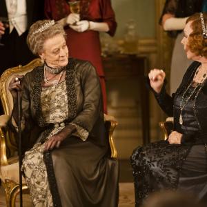Still of Shirley MacLaine and Maggie Smith in Downton Abbey (2010)