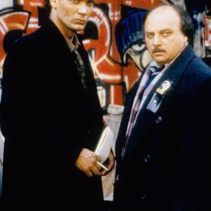 Still of Dennis Franz and Jimmy Smits in NYPD Blue 1993