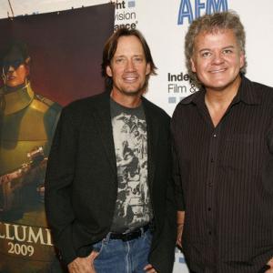 Actor Kevin Sorbo and director David Winning attend 2008 AFM  The Illuminati Press Conference at Loews Hotel on November 10 2008 in Santa Monica California