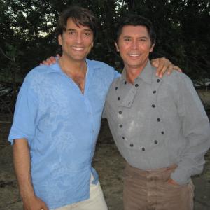 With Lou Diamond Phillips on the set of Lone Rider