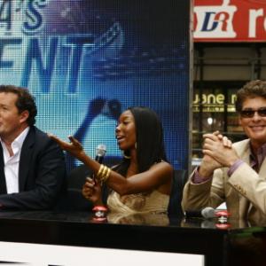 David Hasselhoff, Jerry Springer, Brandy Norwood, Piers Morgan, Sharon Osbourne and Simon Cowell in America's Got Talent (2006)