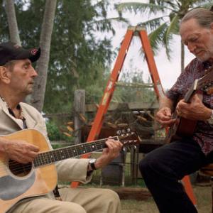 Still of Harry Dean Stanton and Willie Nelson in The Big Bounce 2004