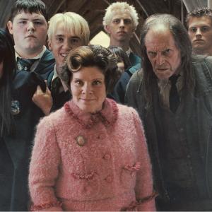 Still of Imelda Staunton, Tom Felton, Jamie Waylett and Katie Leung in Haris Poteris ir Fenikso brolija (2007)