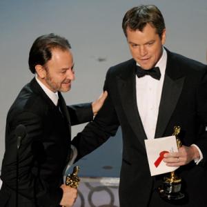 Matt Damon and Fisher Stevens at event of The 82nd Annual Academy Awards 2010