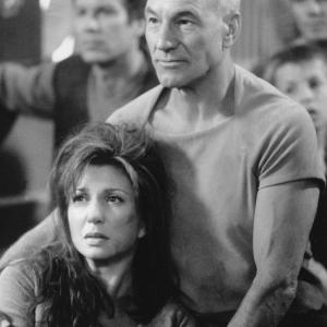 Still of Patrick Stewart and Donna Murphy in Star Trek Insurrection 1998