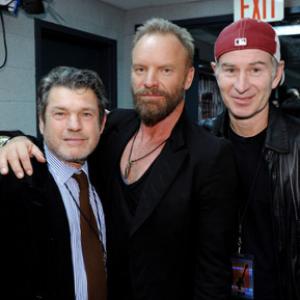 Sting, John McEnroe and Jann Wenner