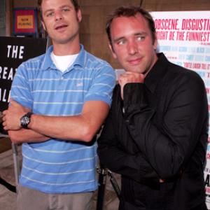 Matt Stone and Trey Parker at event of The Aristocrats 2005