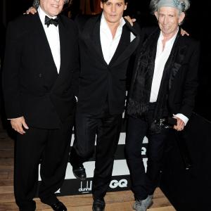 Johnny Depp Tom Stoppard and Keith Richards