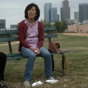 Still of Sharon Omi and George Takei in Eat With Me 2014