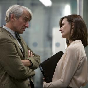 Still of Sam Waterston and Emily Mortimer in The Newsroom 2012
