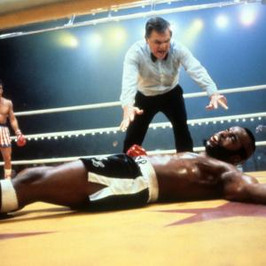 Still of Sylvester Stallone and Carl Weathers in Rocky III 1982